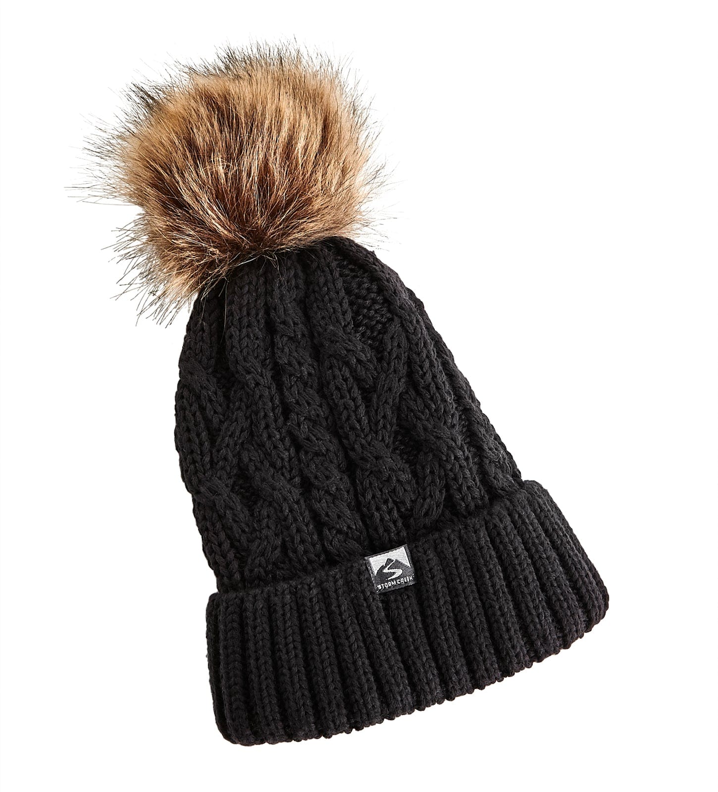 Show Off Cable Knit Pom Beanie – Storm Creek