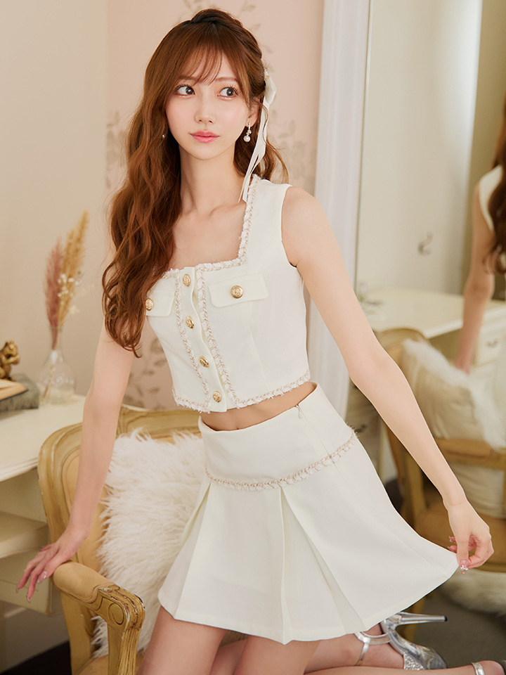 XSサイズあり【ANDY/アンディ】ノースリーブ/ ツイード/ ボックス