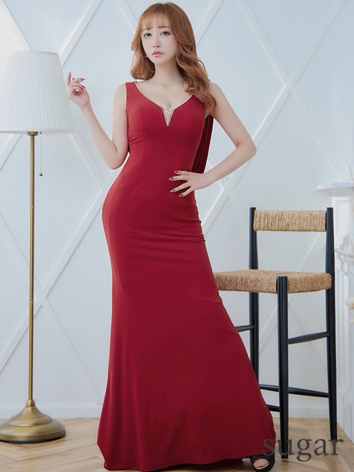 ANGEL R/エンジェルアール】バックドレープ/ ビジューデザイン