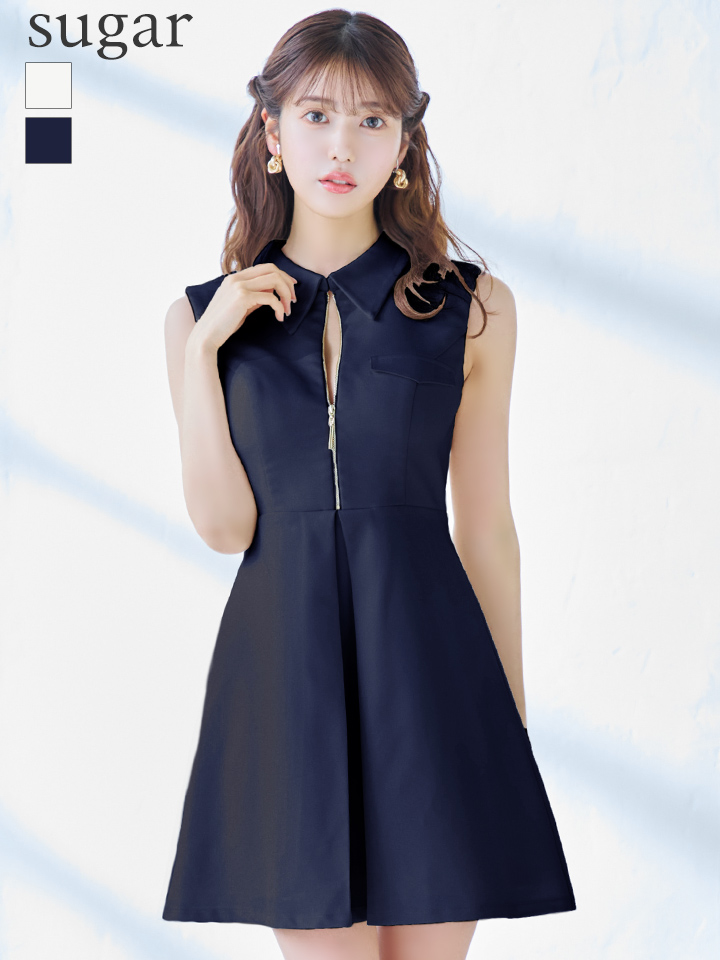 Lサイズあり【DEA./ディア】センタージップ/ シンプル/ ノースリーブ