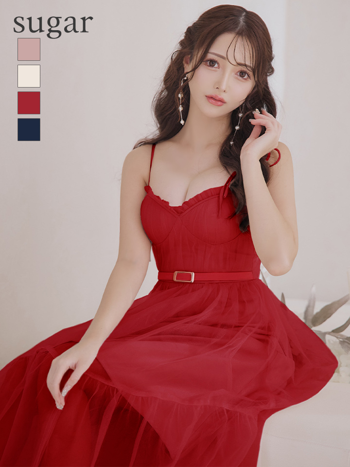 XS-Lサイズあり【DEA./ディア】ショルダーリボン/ フレア/ チュール