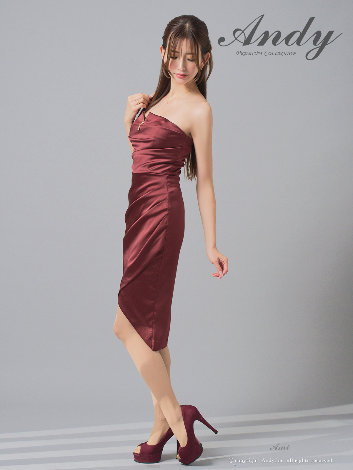 XSサイズあり【ANDY/アンディ】シンプル/ ワンカラー/ ベア/ サテン