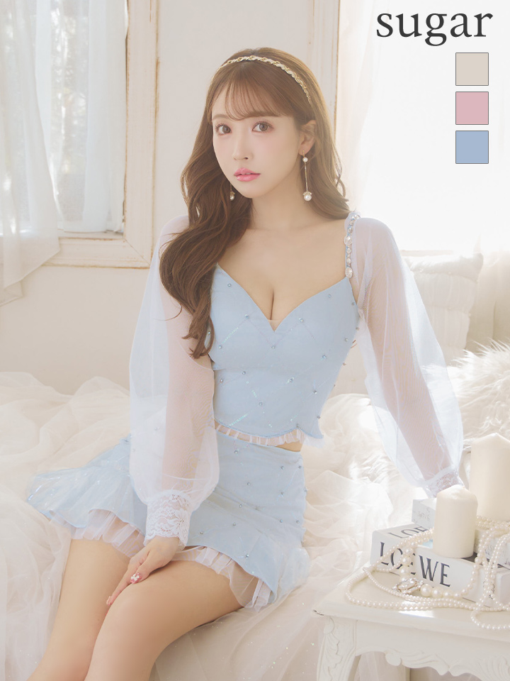 XSサイズあり【ROBE de FLEURS/ローブドフルール】スパンコール