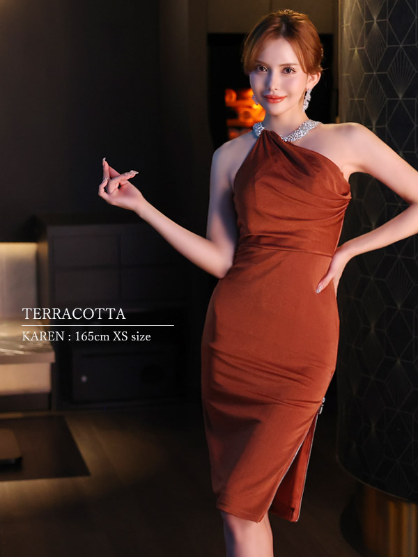 XSサイズあり【Veautt/ヴュート】【OF05】ネックビジュー/ ドレープ