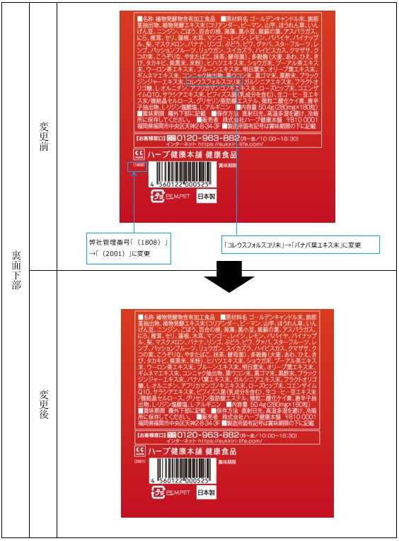 公式】皆さまへお知らせ（赤モリモリスリム粒 180粒） | ハーブ健康本舗