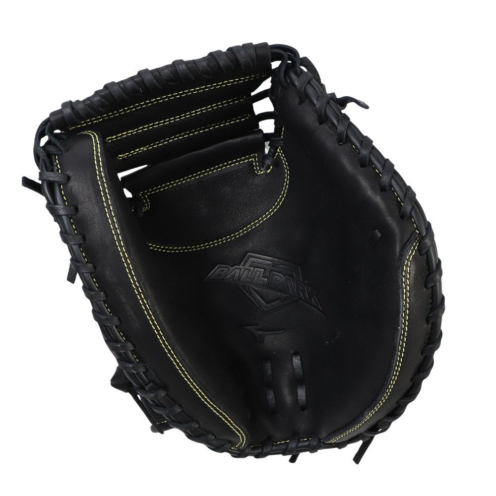 黒PUレザー軟式グローブ子供用とミズノキャッチャーミット本革製大人用