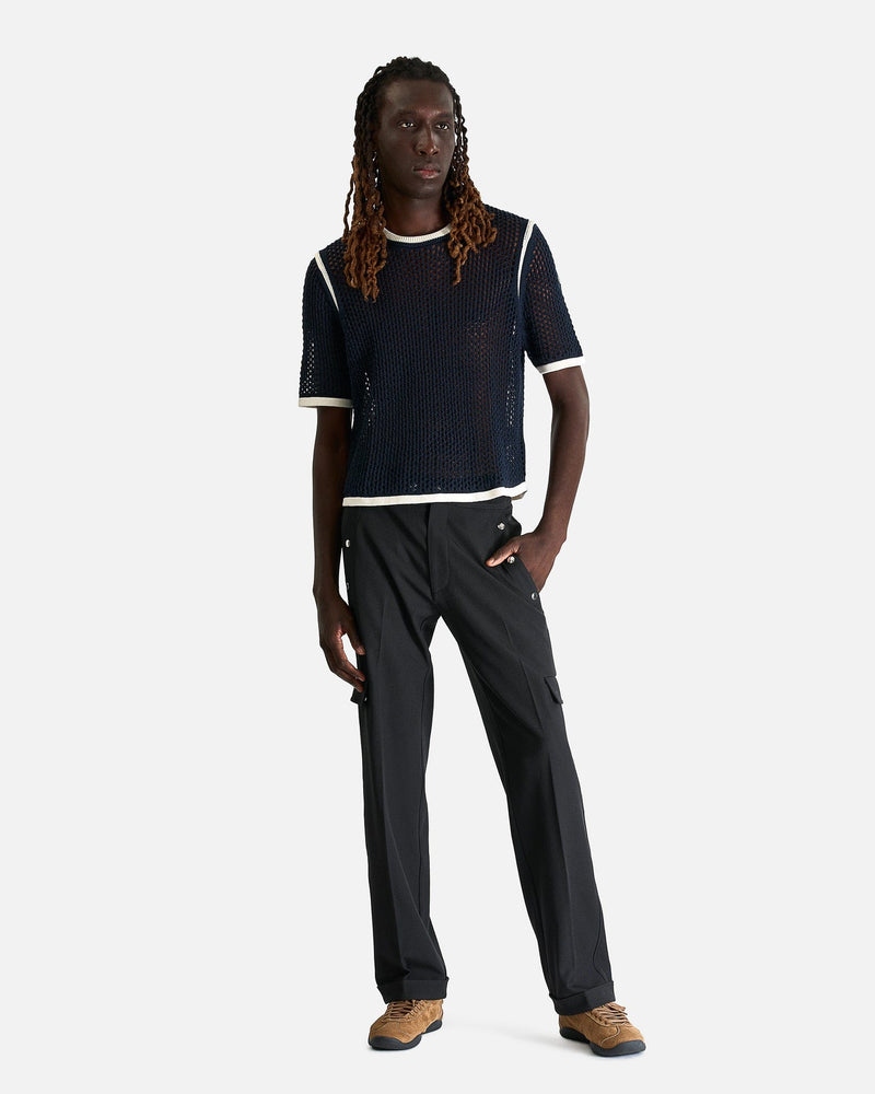 Wales Bonner Knit T-Shirt in Night Navy – SVRN