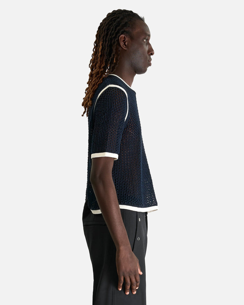 Wales Bonner Knit T-Shirt in Night Navy – SVRN