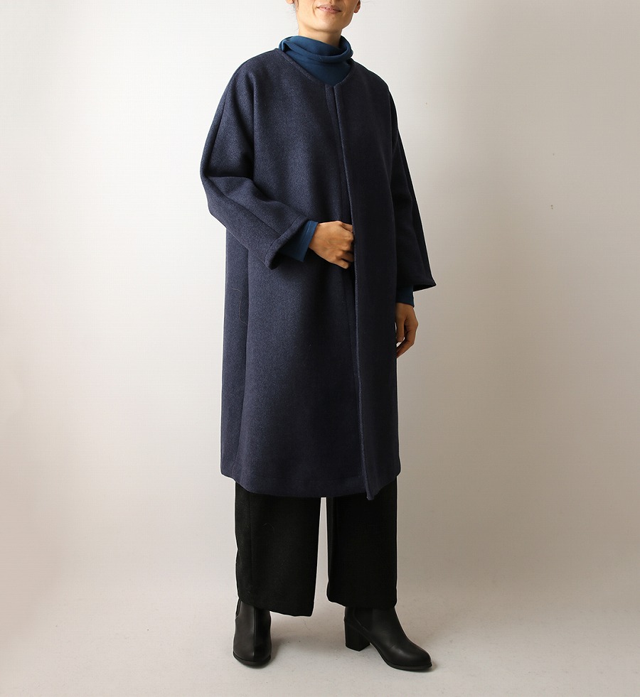 寸法図【NO.655】ドルマンスリーブのシンプルコート＜スゴラク＞ [M便