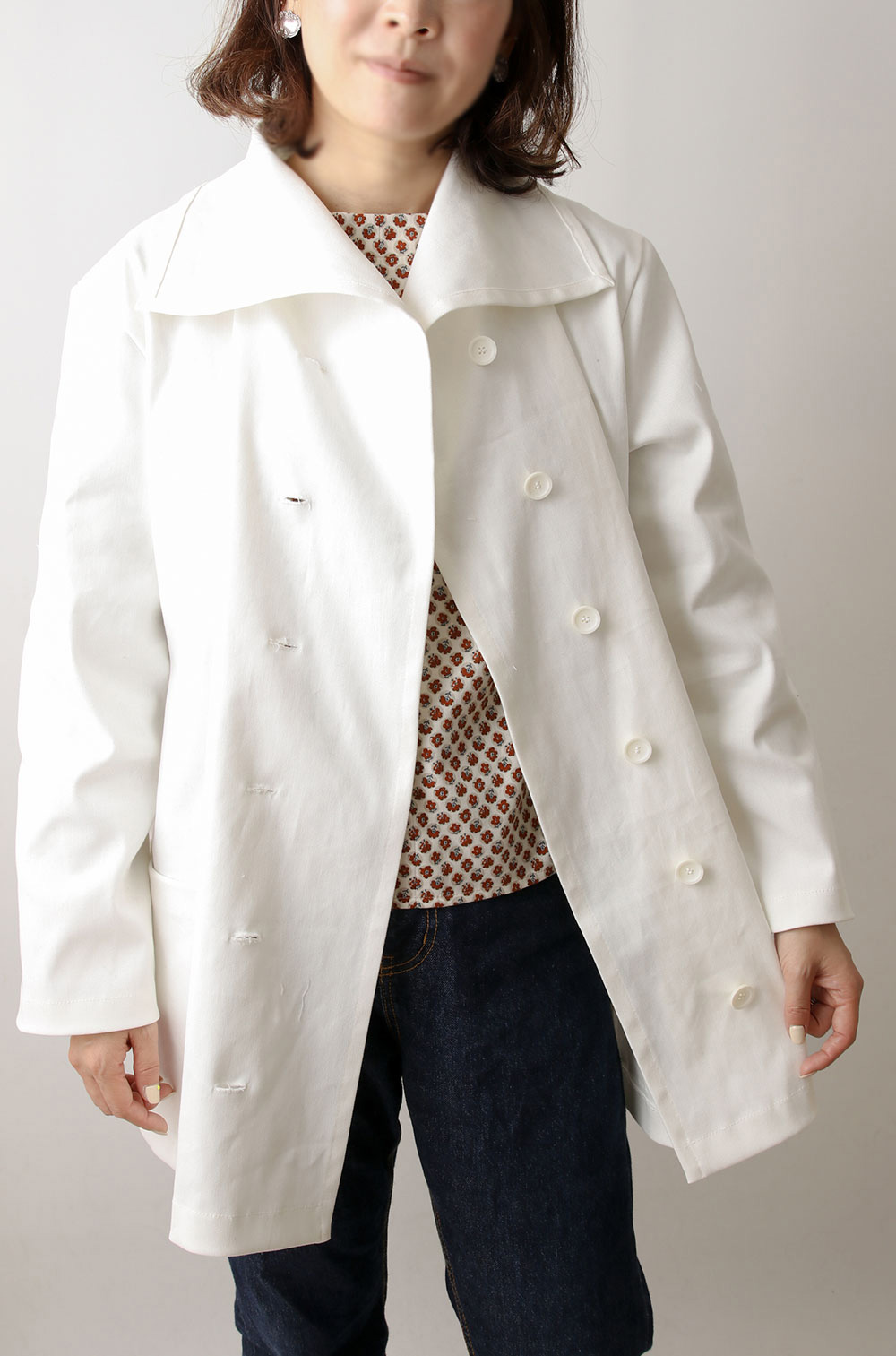 実物大型紙【No.613】身頃続きの角衿コート(SML・2L) [M便 1/3]の通販