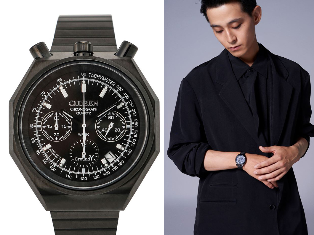 国産時計シチズン】70年代の名品“ツノクロノ”×“Ground Y”、白＆黒の2色