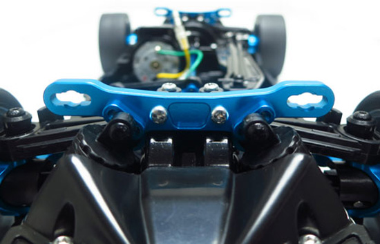 アルミ フロント/リア ダンパーステー TT02用 ブルー