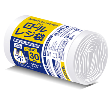 RR15 レジ袋(ロールタイプSサイズ) – 白 – 厚み0.012mm – メーカー直販