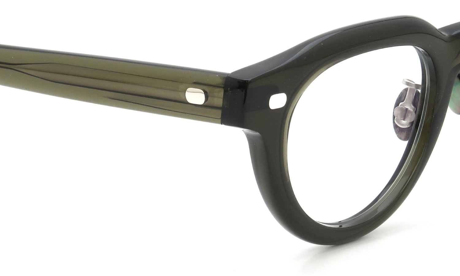 10eyevan セルロイドメガネ no.6 III BR (45)通販 c.1025S Olive Green