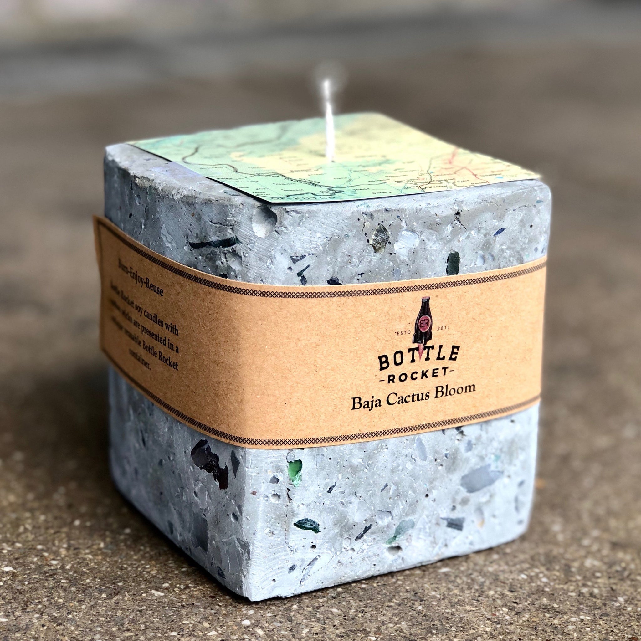Soy Candle in Concrete Cube by Bottle Rocket Design – Pop Cycle Tucson