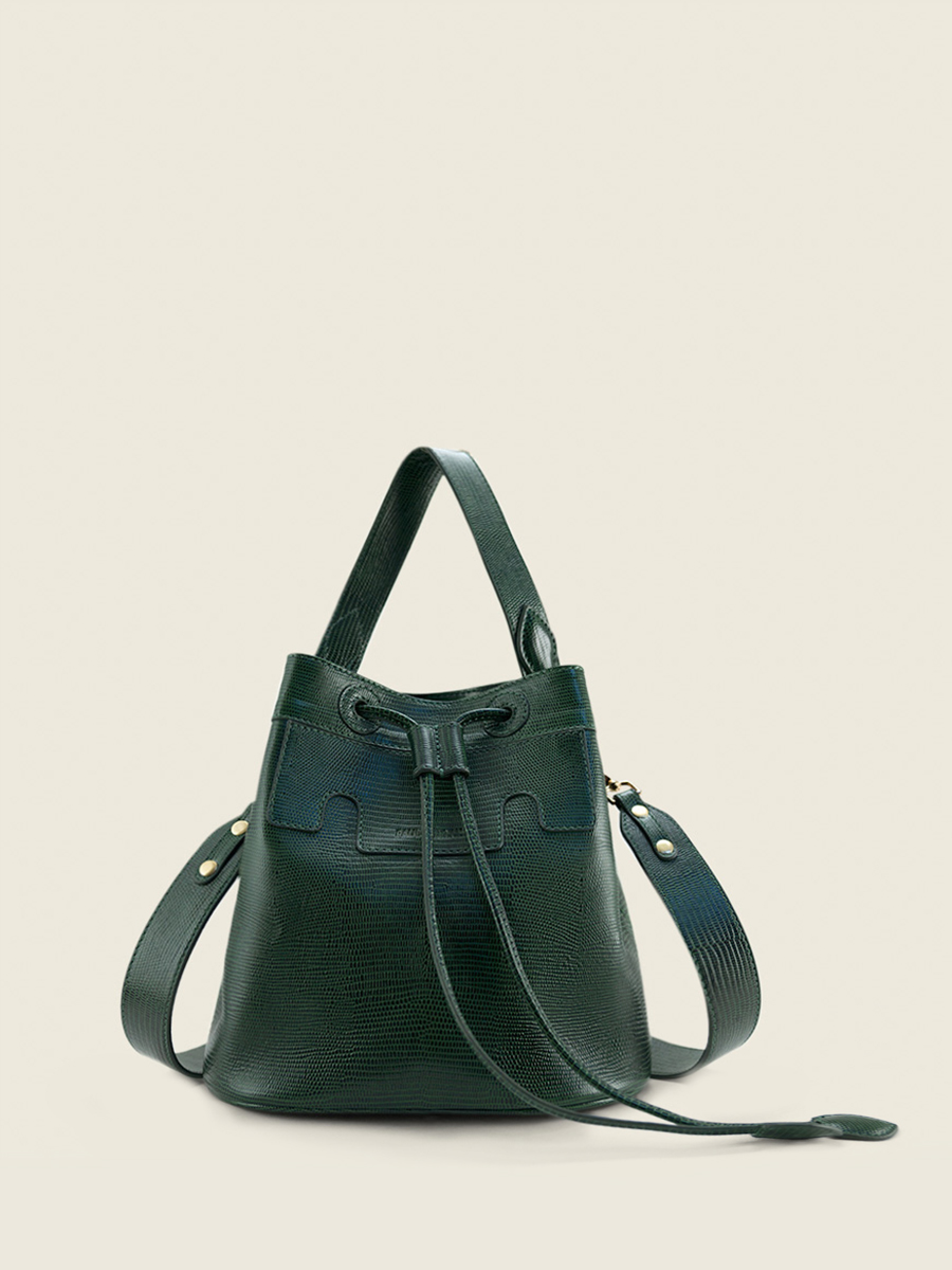 Green Leather Bucket Bag for Women - Capucine 1960 Malachite | PAUL MA