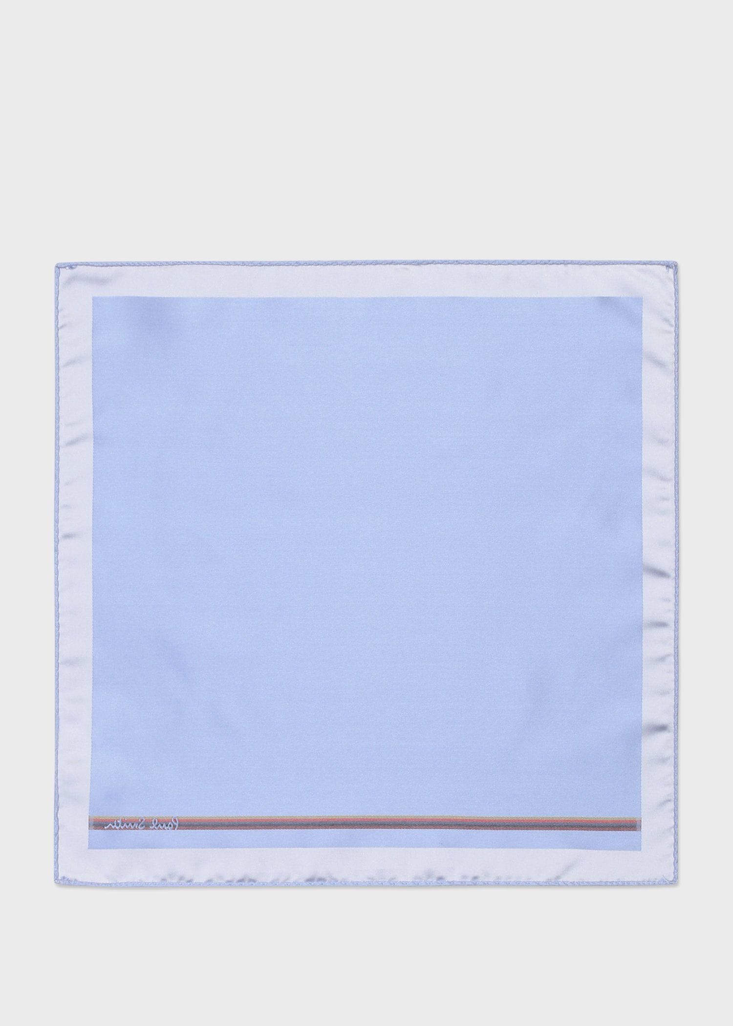 アーティストストライプ ロゴ ポケットチーフ（ライトブルー