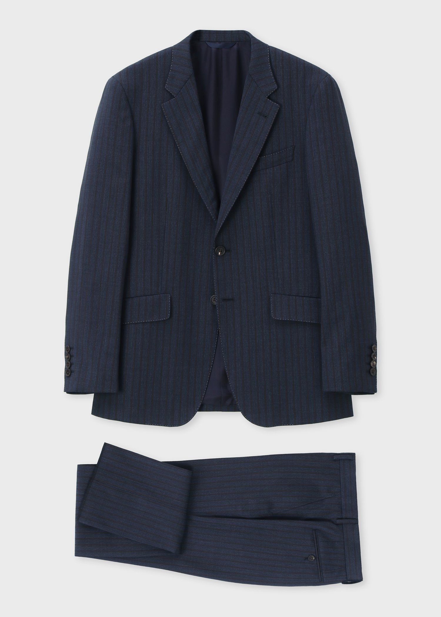クラシックストライプ シングル2Bスーツ（ネイビー） ｜ポール・スミス
