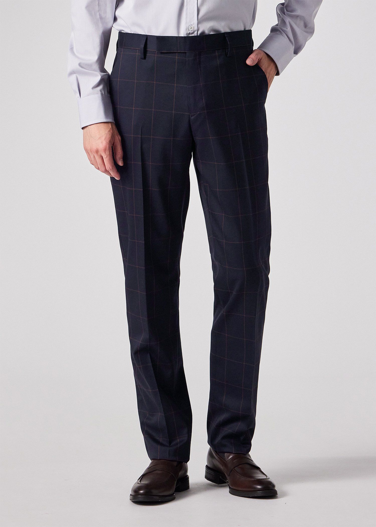 ウィンドウペーン テーパードトラウザーズ（ネイビー） ｜ポール・スミス