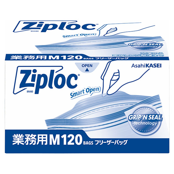 保存袋 ジップロック フリーザーバッグ M 120枚入 旭化成ホーム