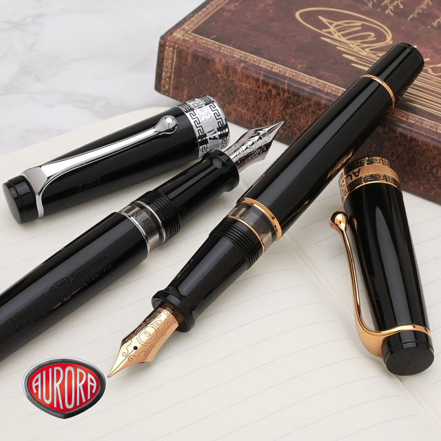 AURORA アウロラ 万年筆 オプティマ ネロ | ペンハウス