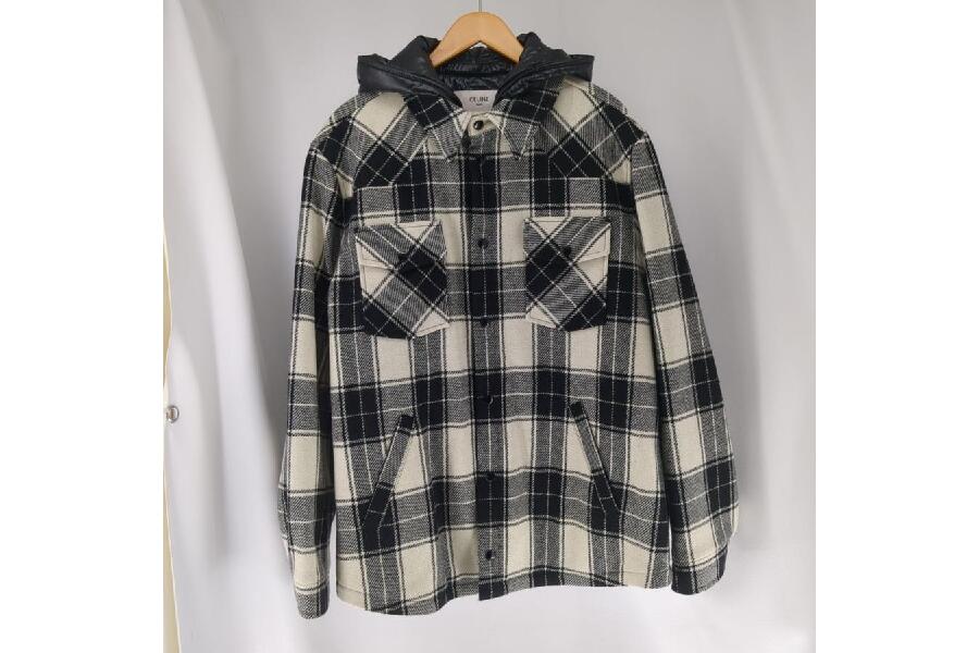 セリーヌ ジャケット サイズ 52 ブラック ホワイト 21AW メンズ ウール