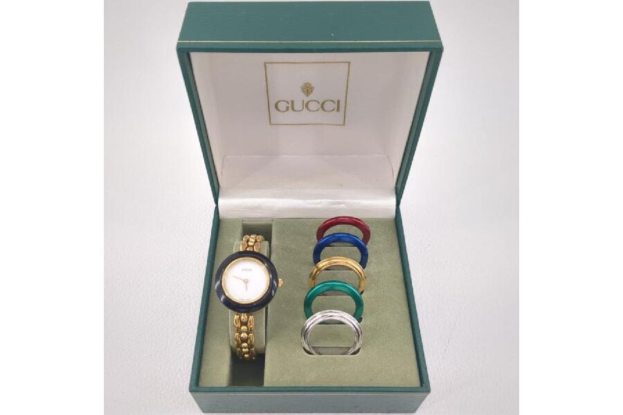 グッチ チェンジベゼル 11/12.2 クオーツ レディース 腕時計 ホワイト