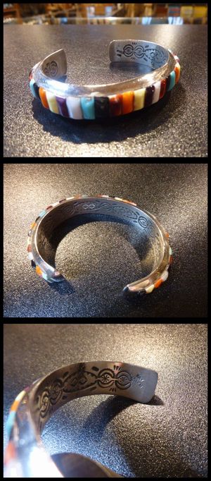 ナバホ Ray・Adakai レイアダカイ マルチカラーストーンインレイ