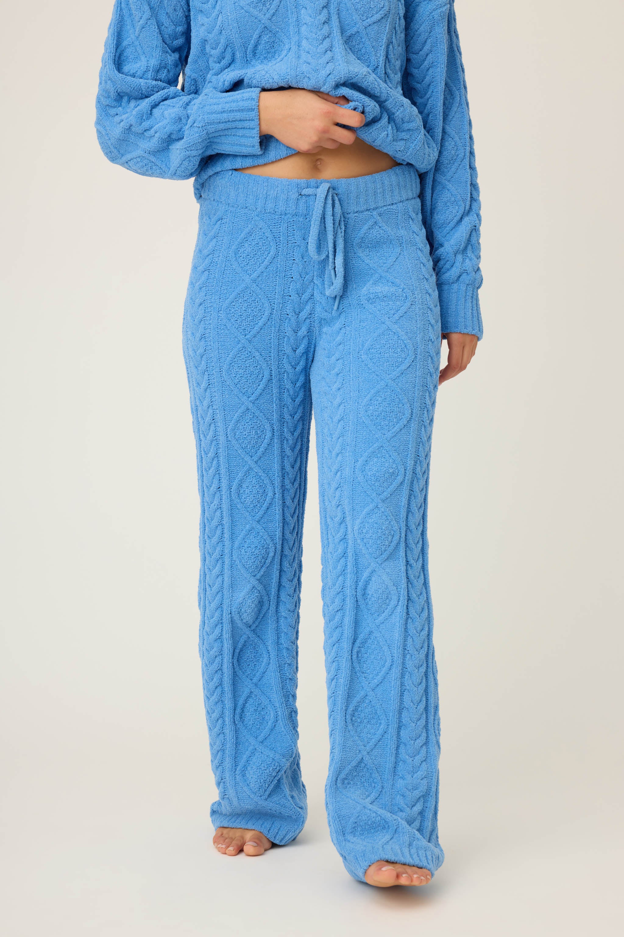 Chenille Cable Knit Open Leg Pants | P.J. Salvage