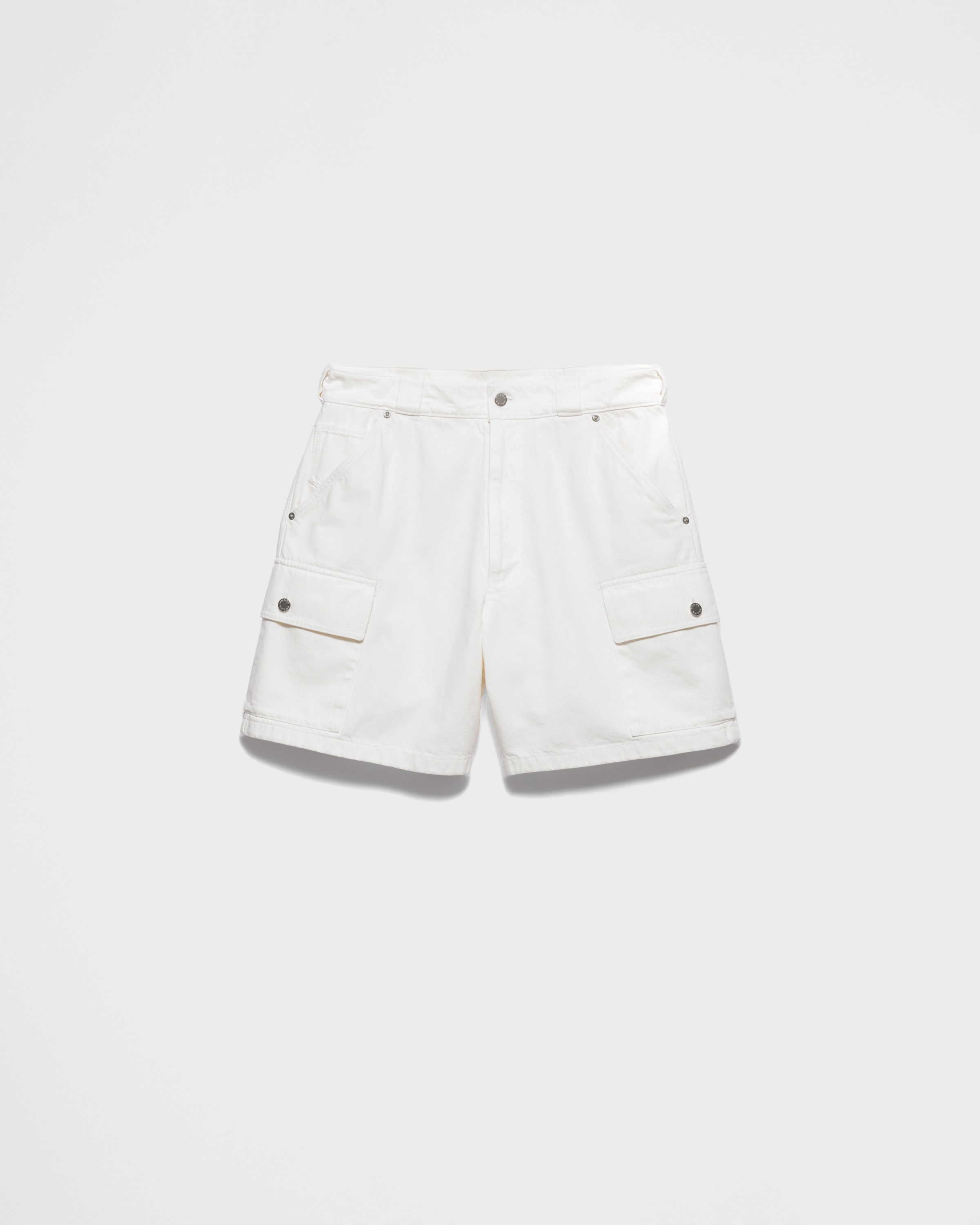 White Denim Bermudas | PRADA
