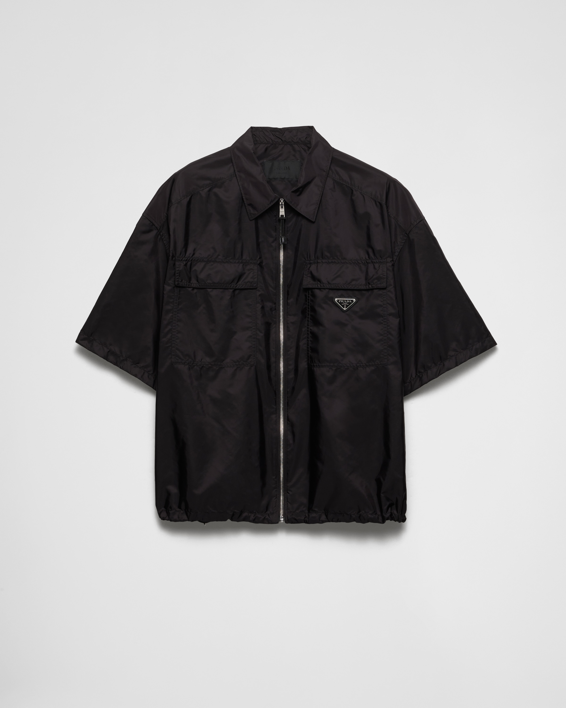 Black Short-sleeve Light Re-nylon Shirt | PRADA
