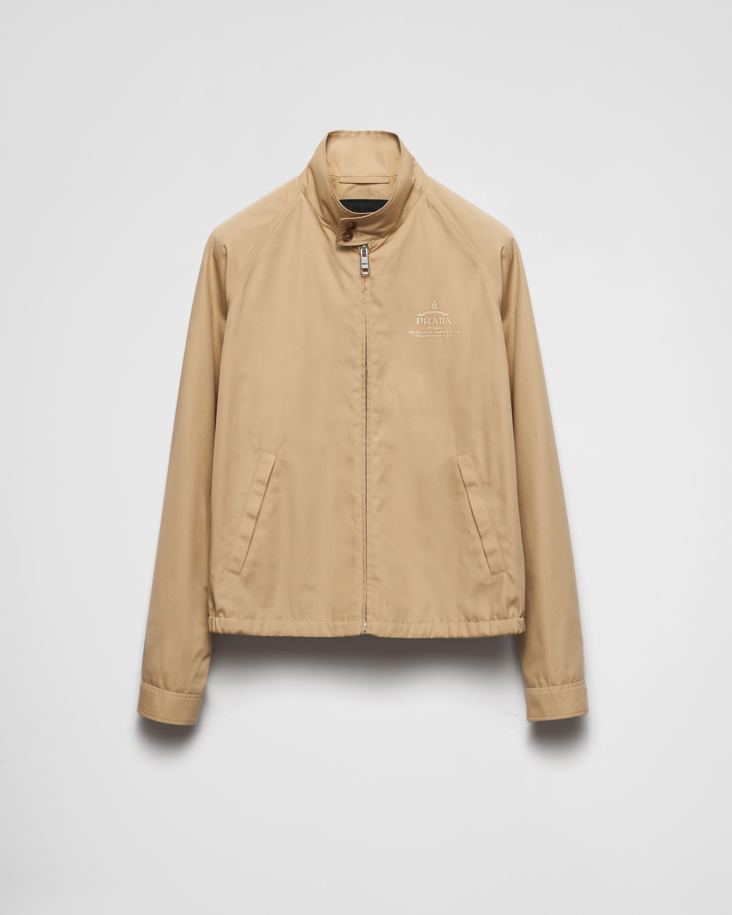 デザートベージュ コットン混紡 ジャケット | PRADA