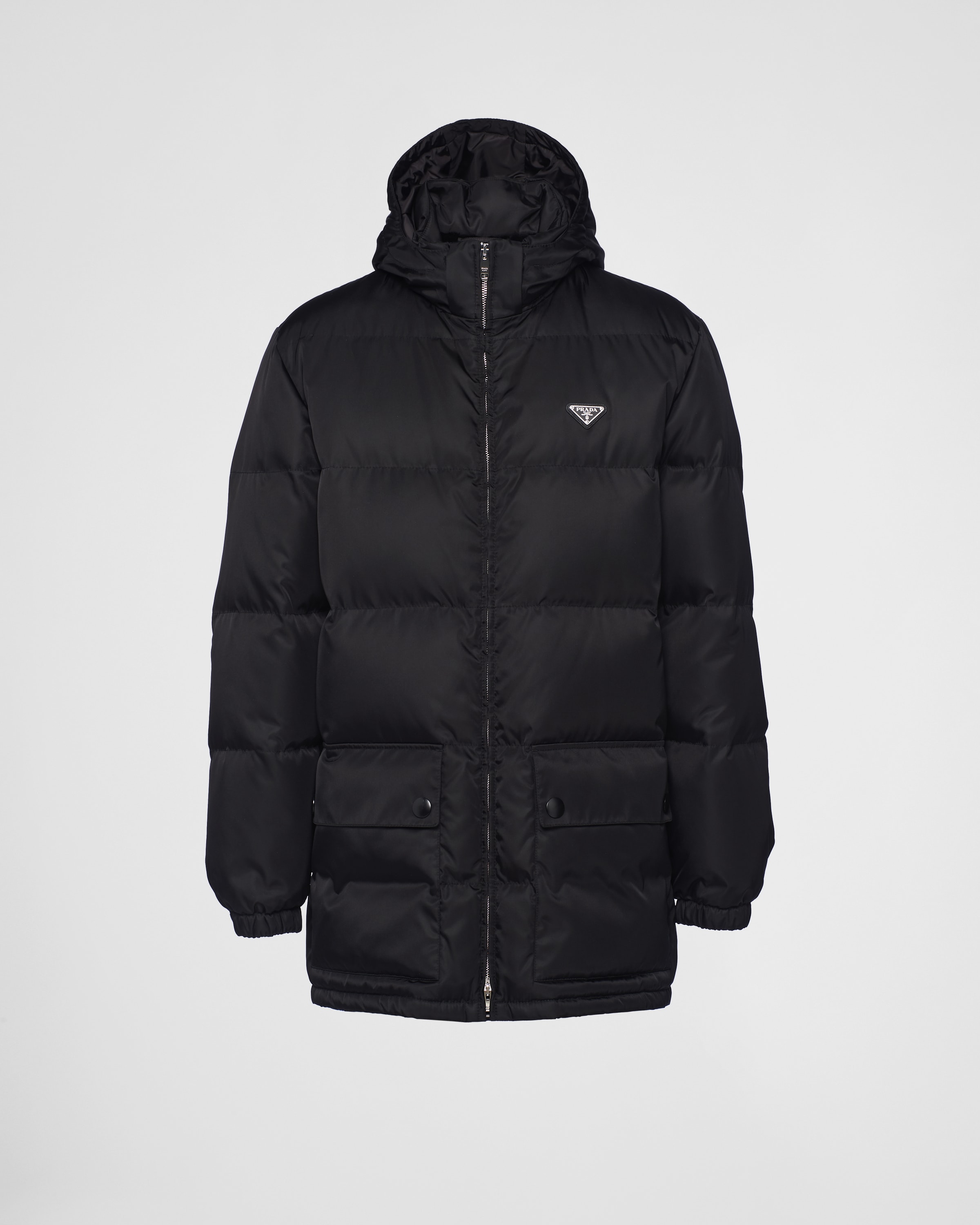 Black Long Re-nylon Down Jacket | PRADA