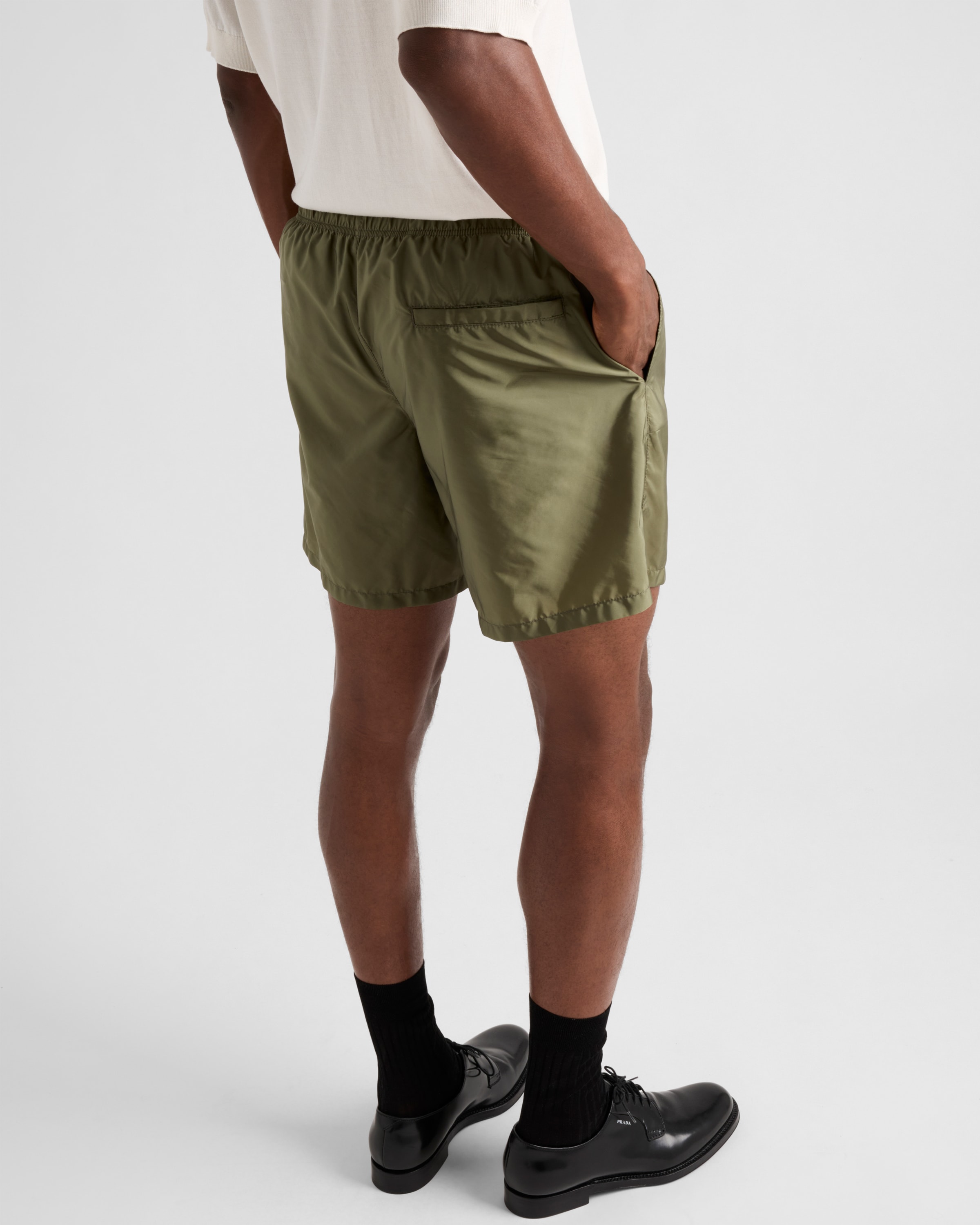 ミリタリーグリーン Re-nylon スイムショートパンツ | PRADA