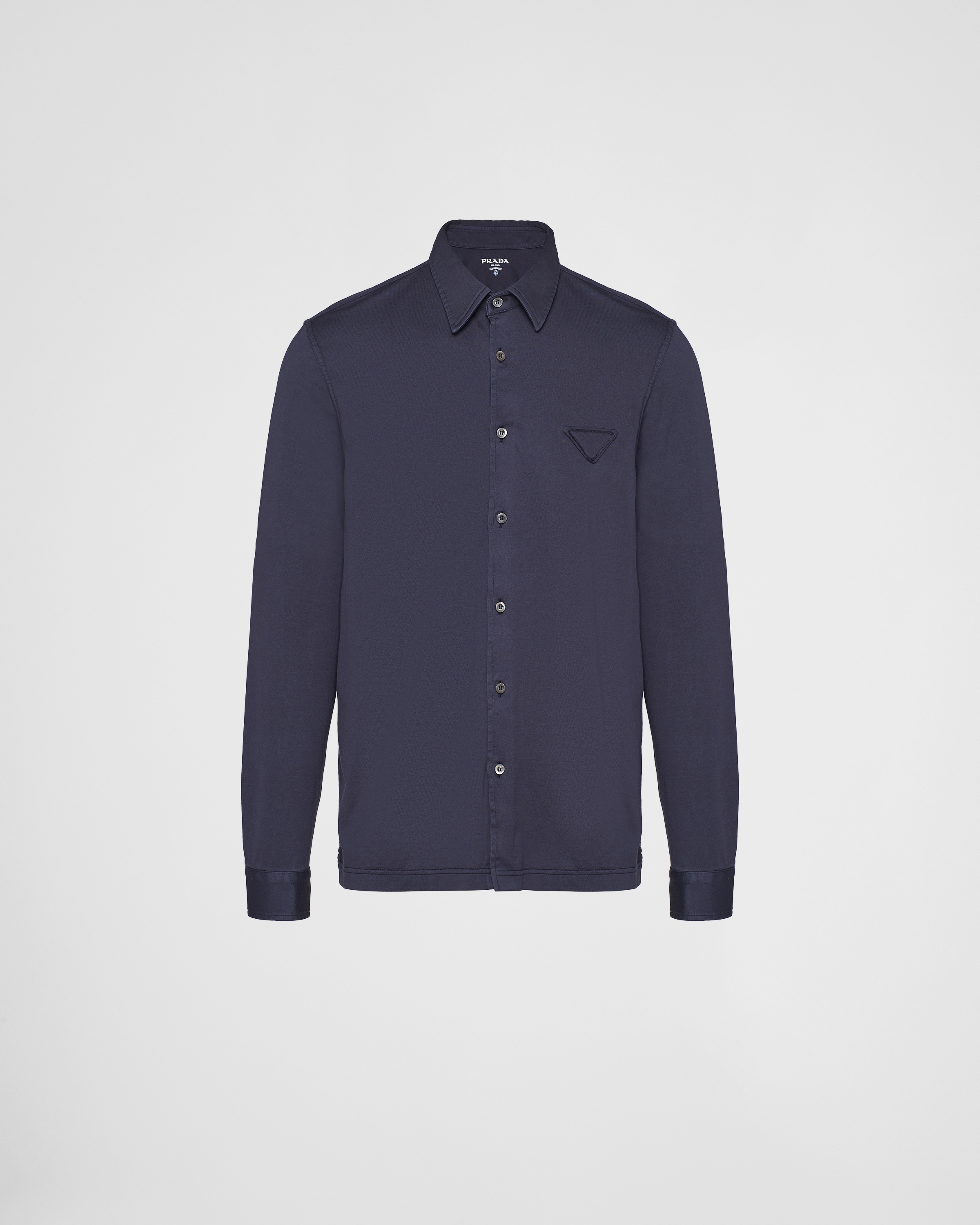 ネイビー コットン シャツ | PRADA