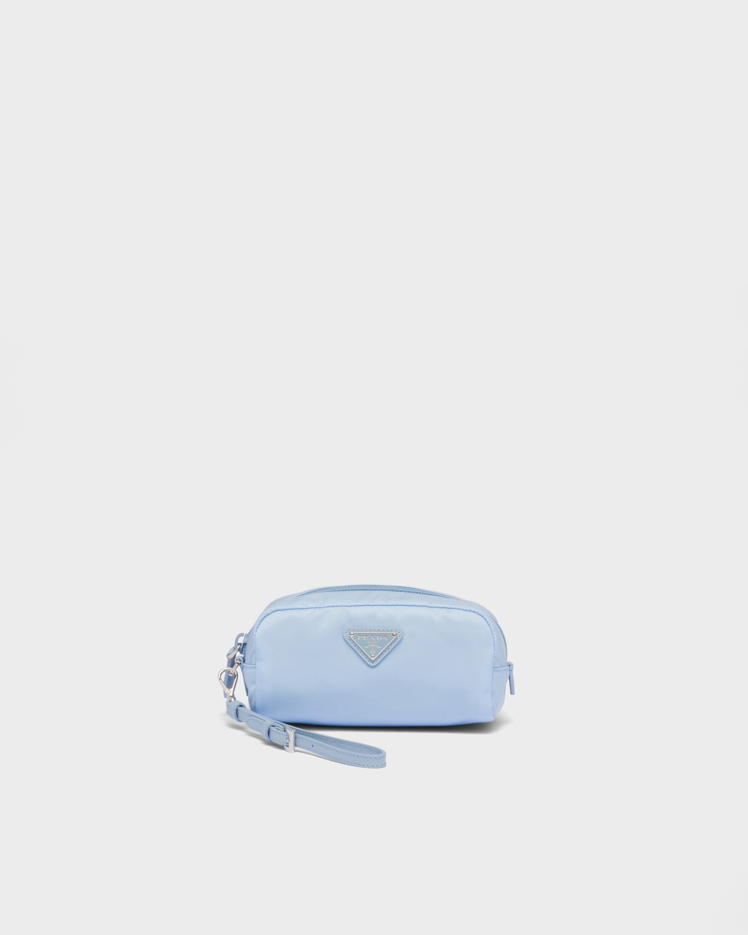 Light Blue Mini Re-nylon Pouch | PRADA