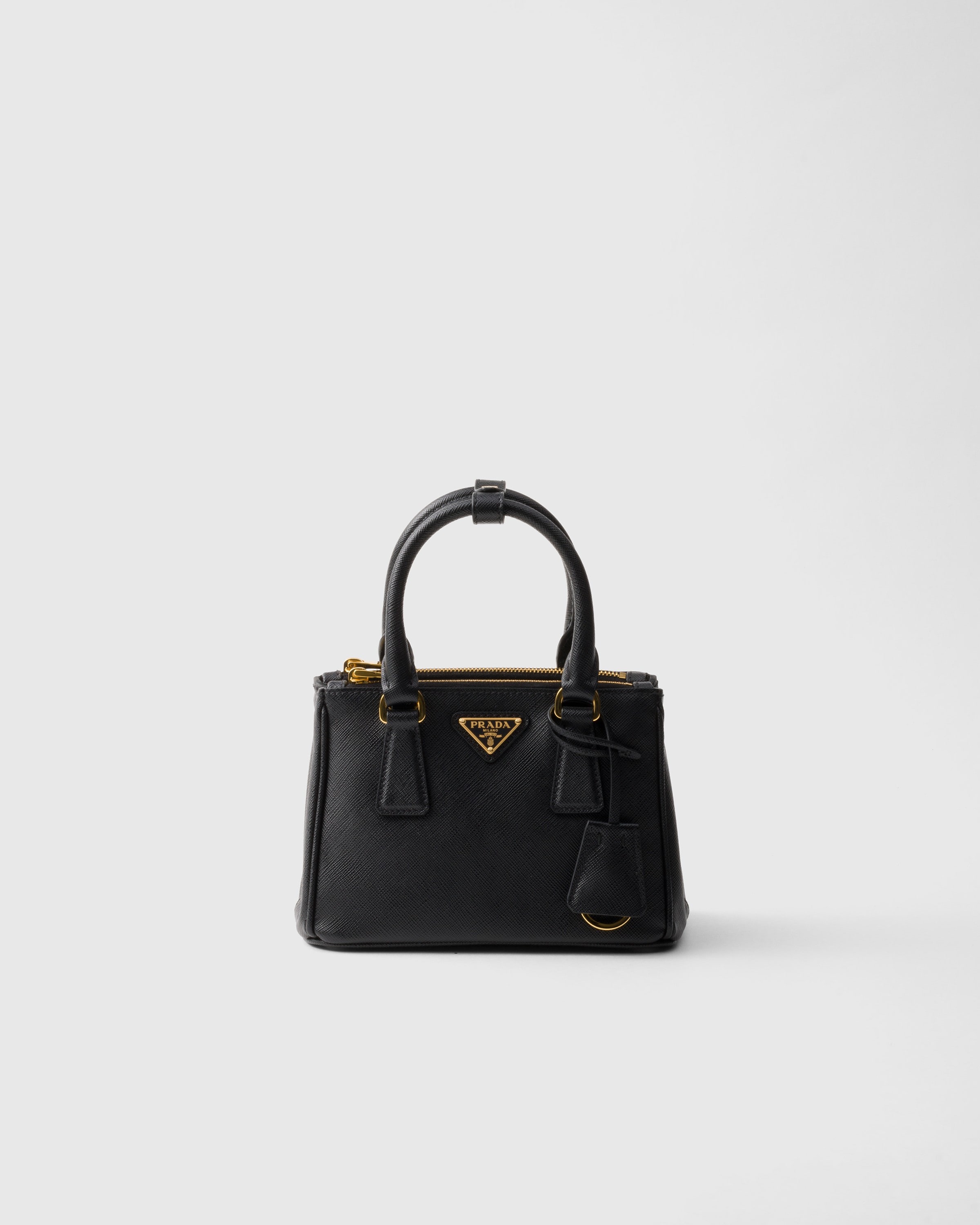 Black Prada Galleria Saffiano Leather Micro Bag | PRADA
