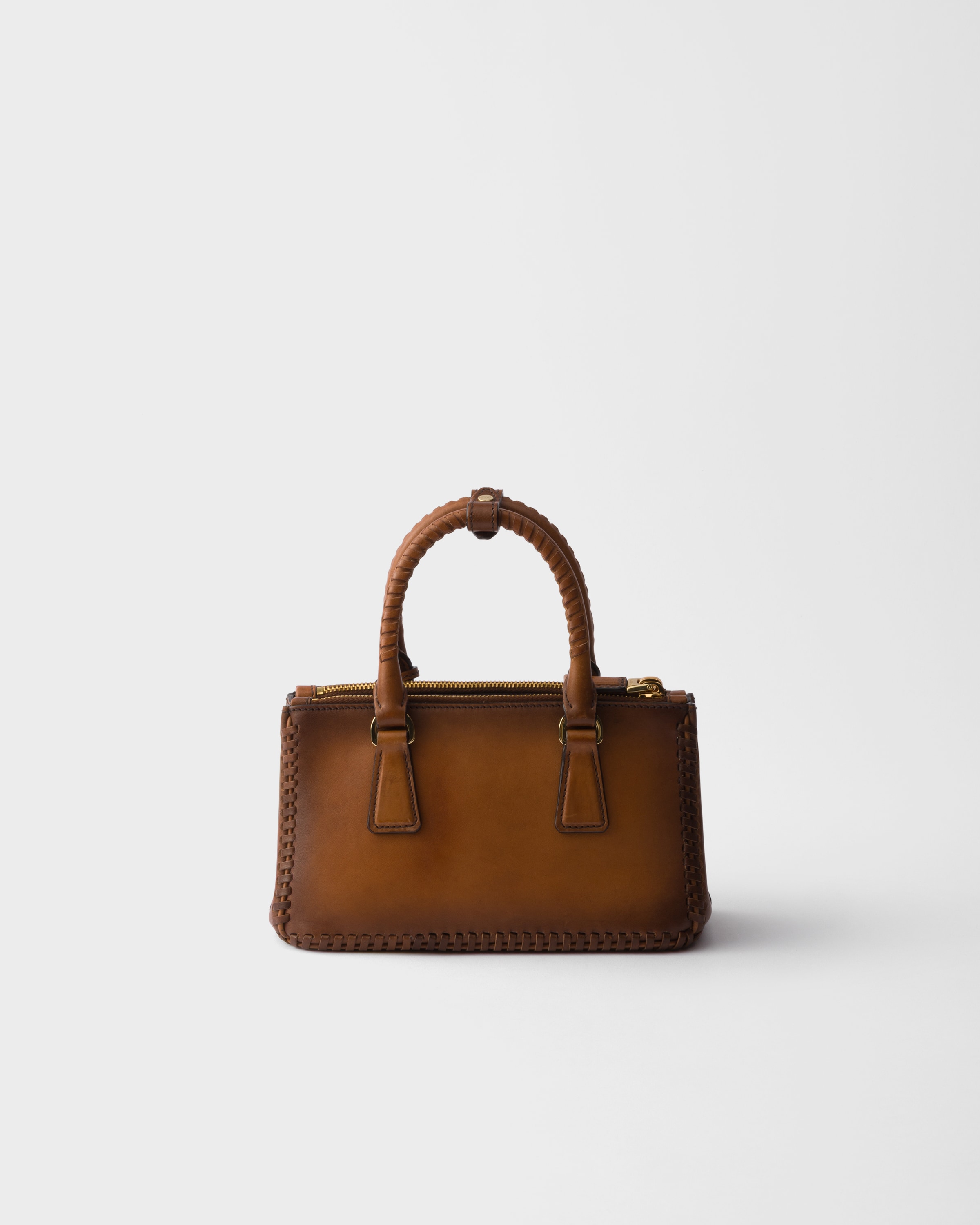 Cognac Prada Galleria Mini Leather Bag | PRADA