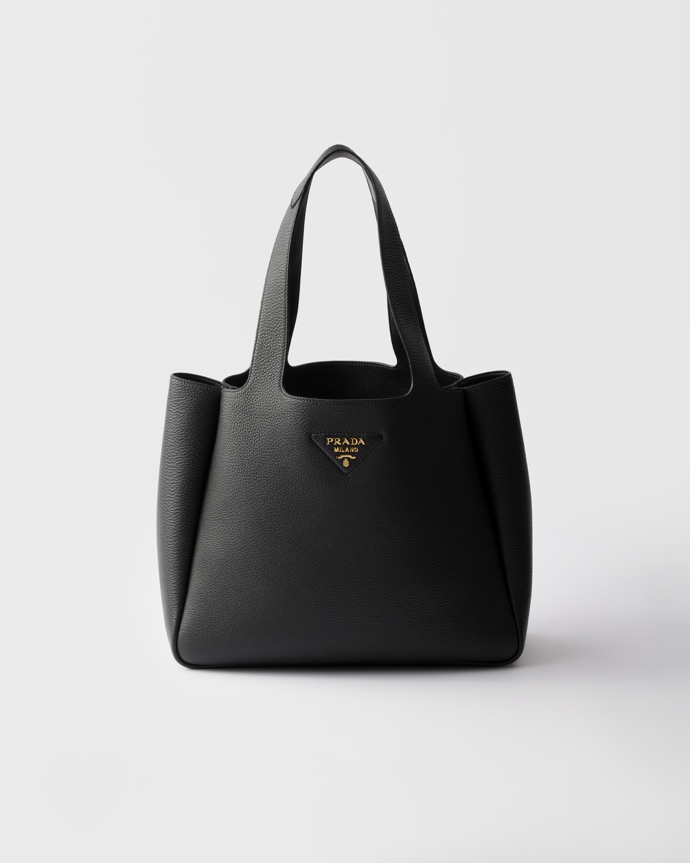 ブラック ミディアム レザー トートバッグ | PRADA