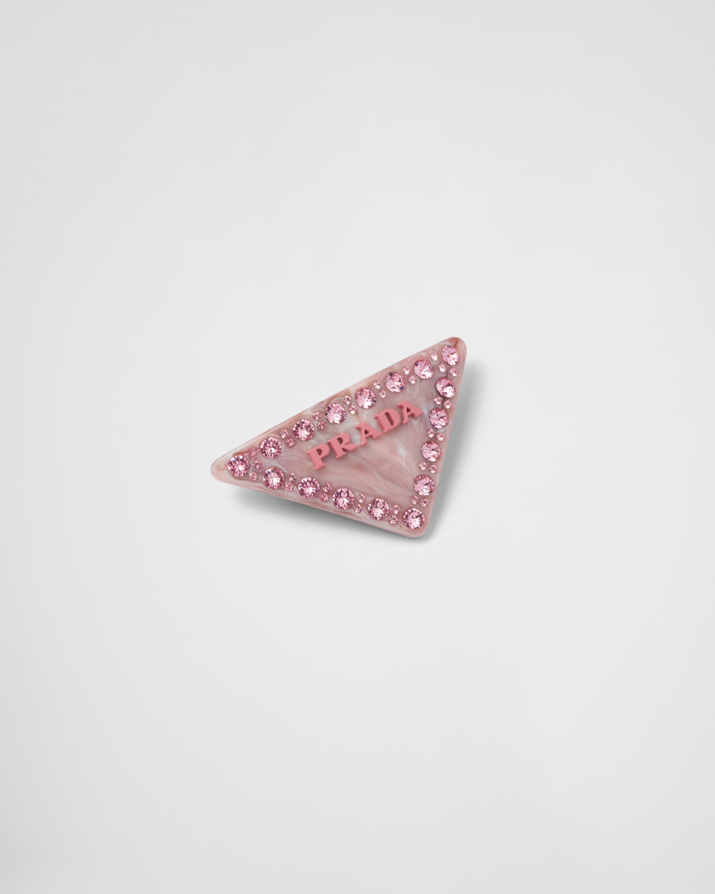 Petal Pink Plexiglass Hair Clip | PRADA