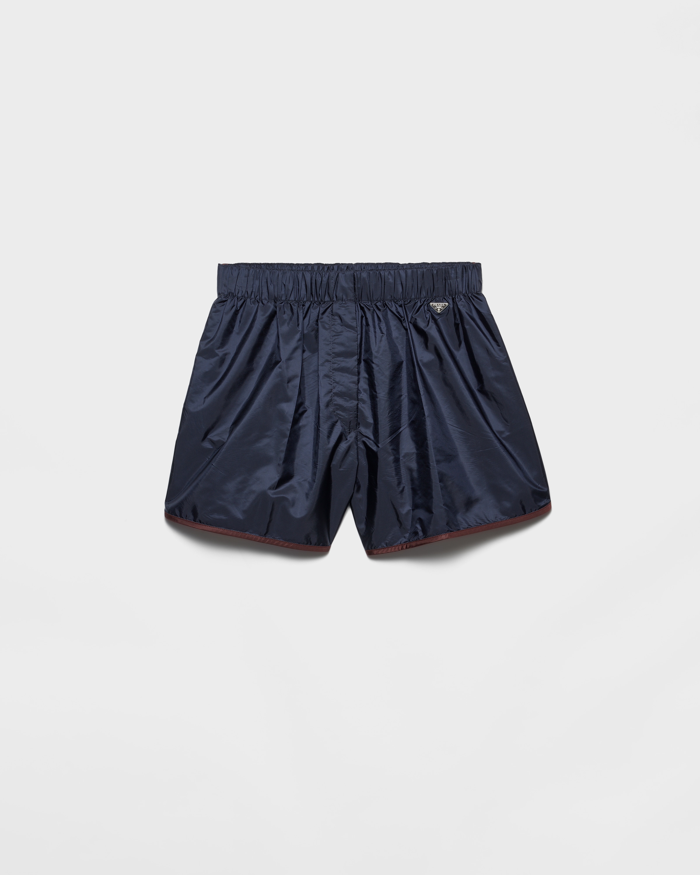 Royal Blue/garnet Re-nylon Shorts | PRADA