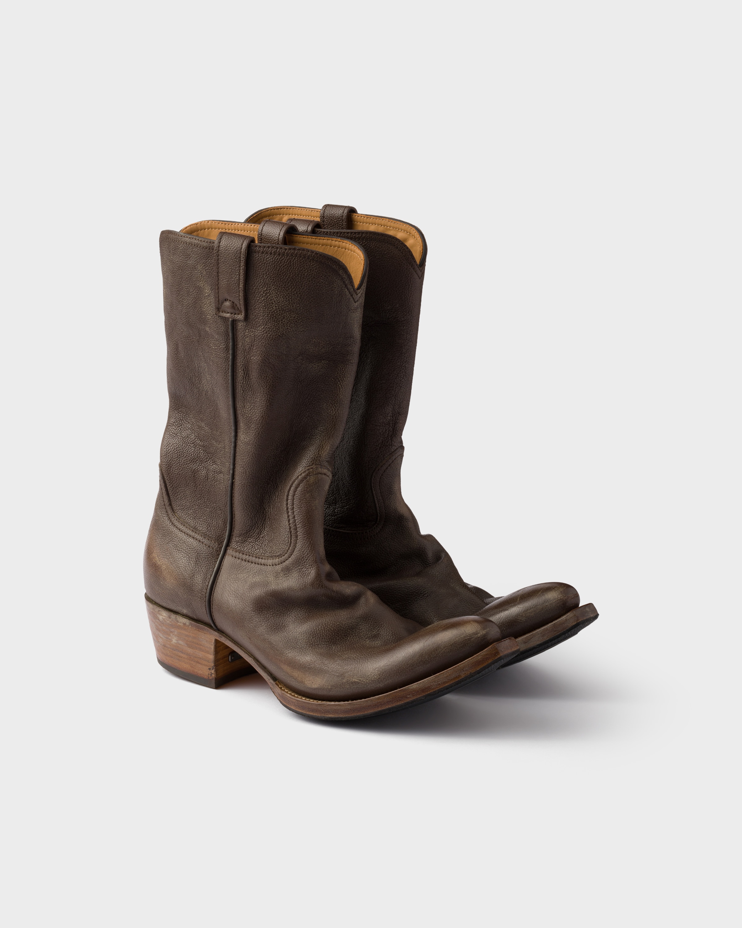 Sienna Leather Boots | PRADA