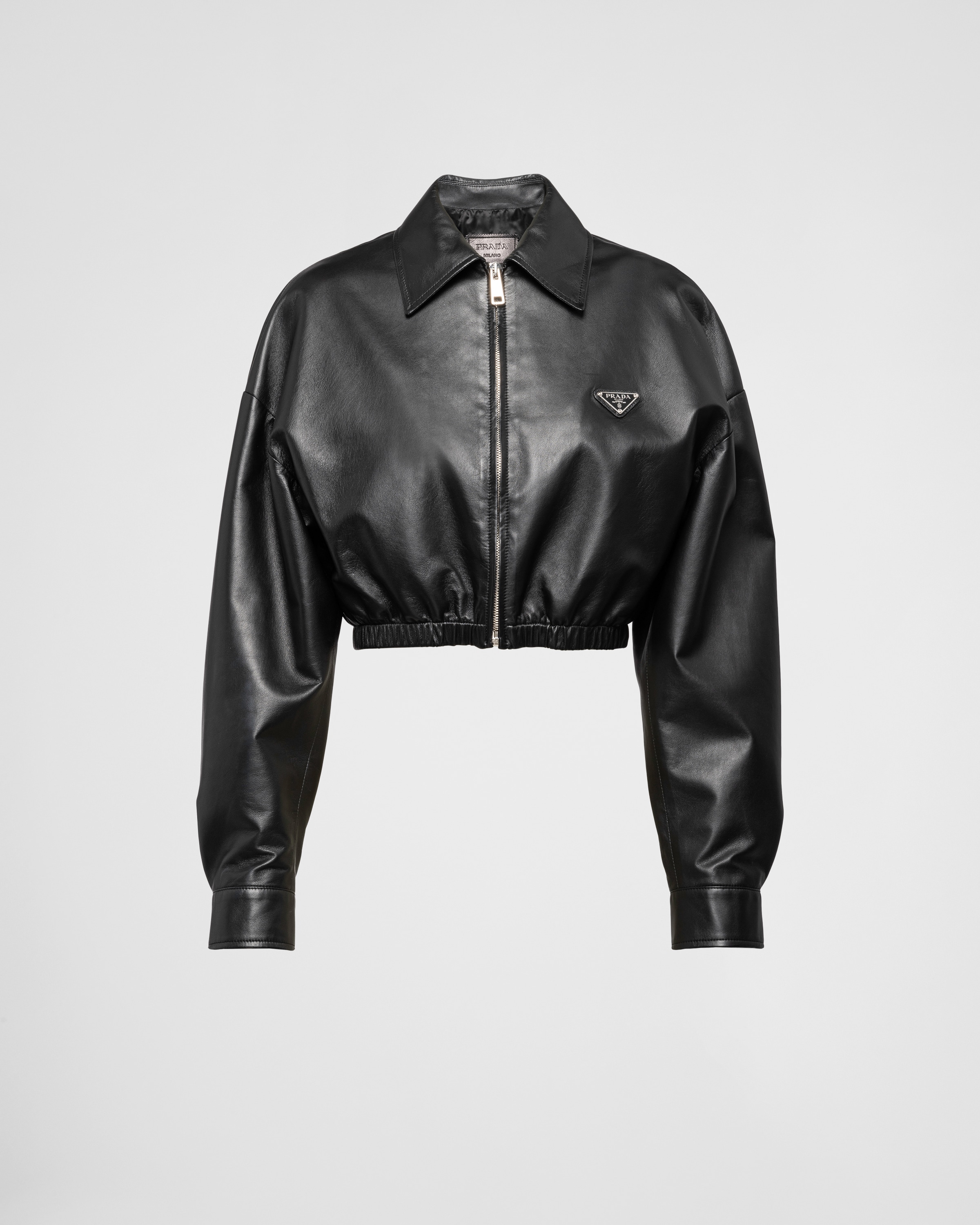 Black Leather Jacket | PRADA