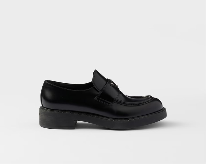 ブラック プラダ コラプス Re-nylon Xスエード エラスティック