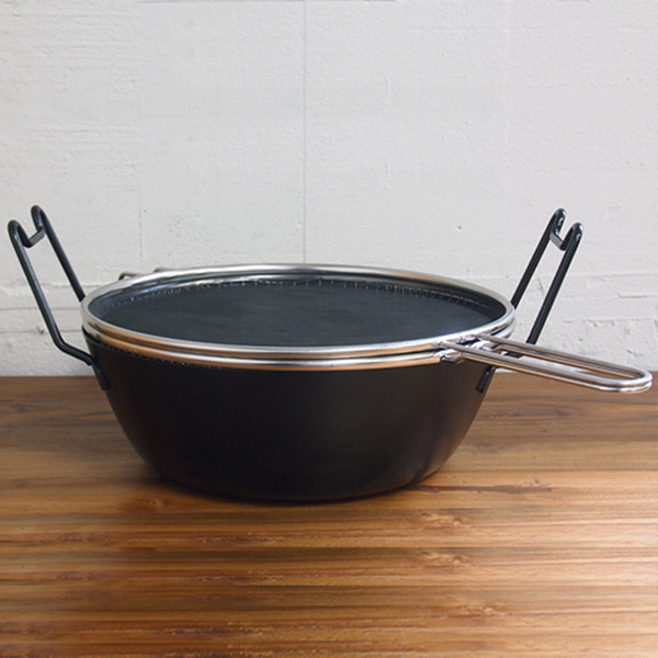 ラバーゼ 鉄揚げ鍋28cmセット / la base | 食器と料理道具の専門店