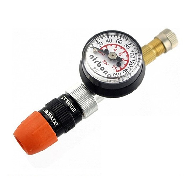 AIRBONE（エアボーン）ZT-618 米/仏バルブ対応空気圧ゲージ