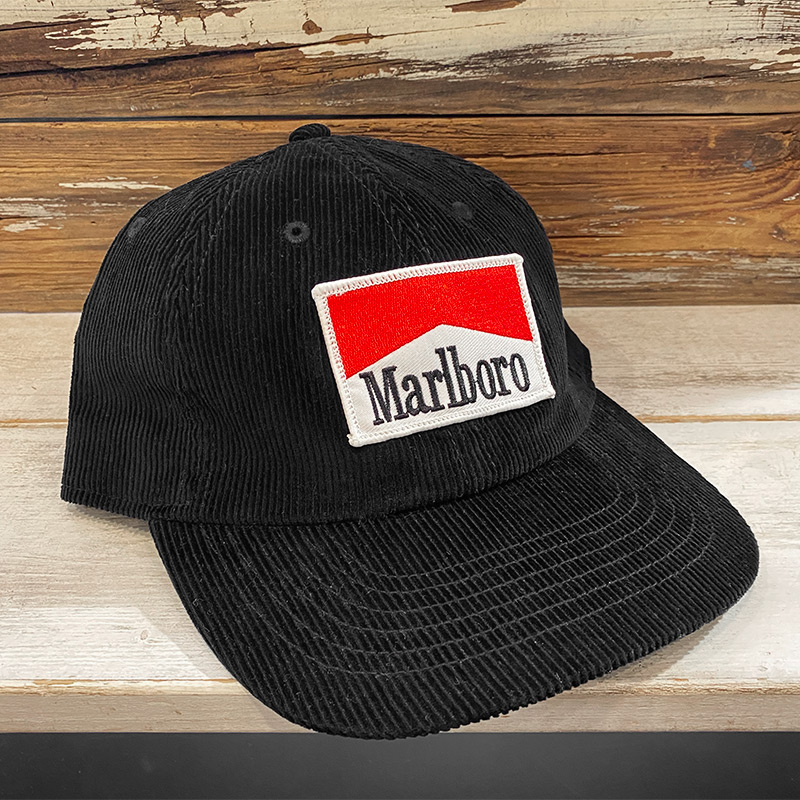 MARLBORO CORDUROY CAP (BLACK) | CRIME ONLINE STORE