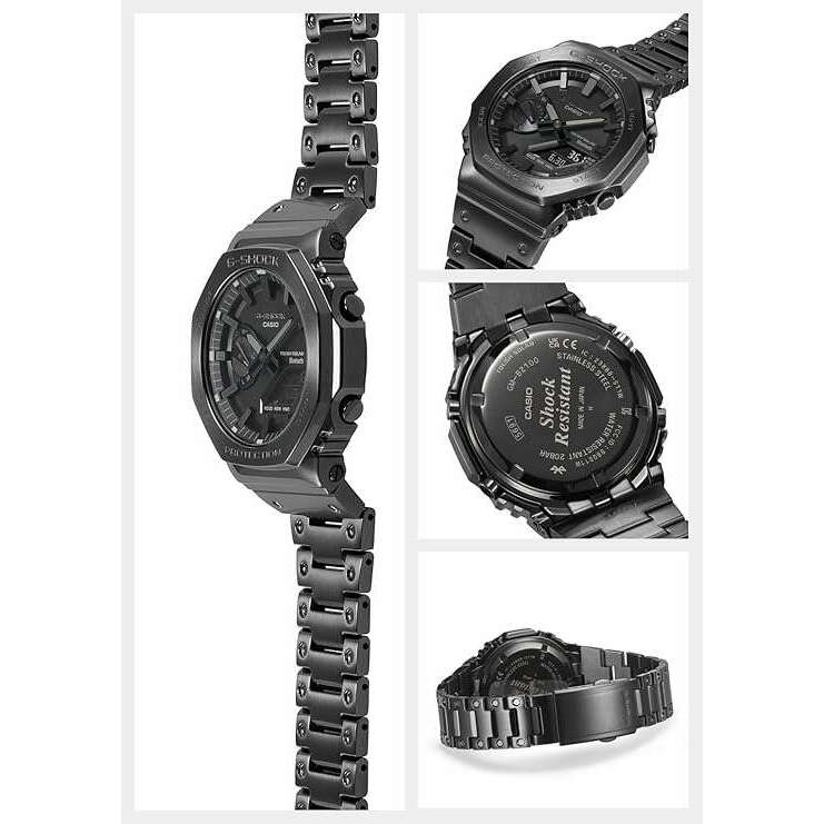 CASIO G-SHOCK BLUETOOTH FULL METAL SOLAR ALL BLACK MEN WATCH GM