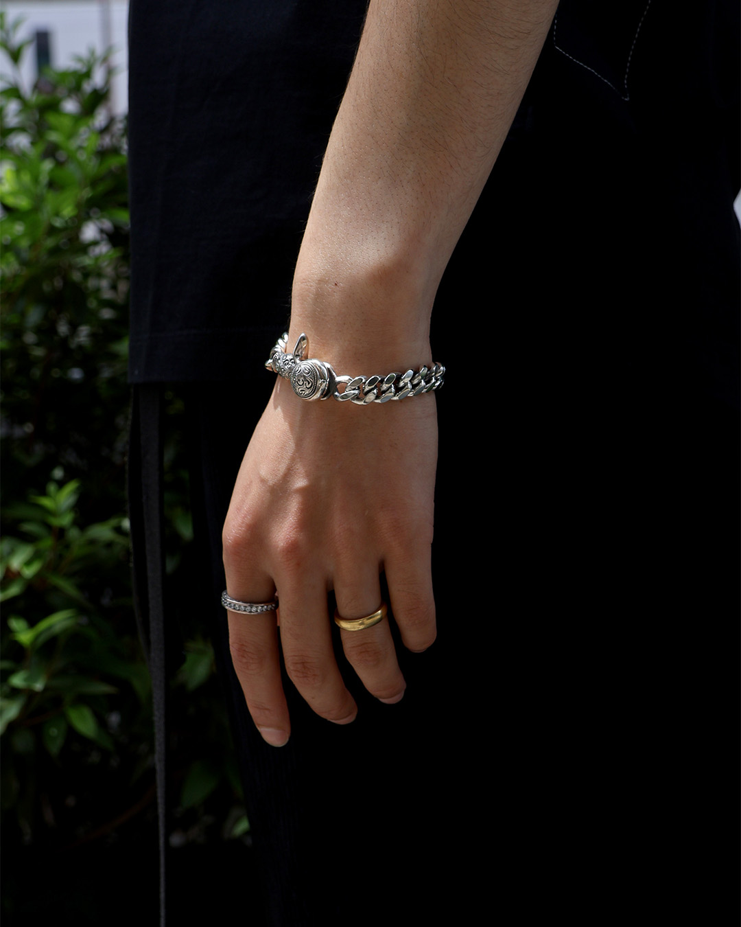 ANTIDOTE BUYERS CLUB Engraved Miami Chain Bracelet RX-620 公式通販