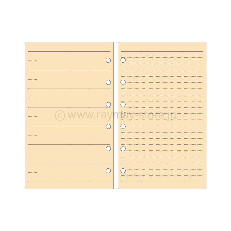 ダ・ヴィンチ リフィル ポケットサイズ 竹紙フリーウィークリー